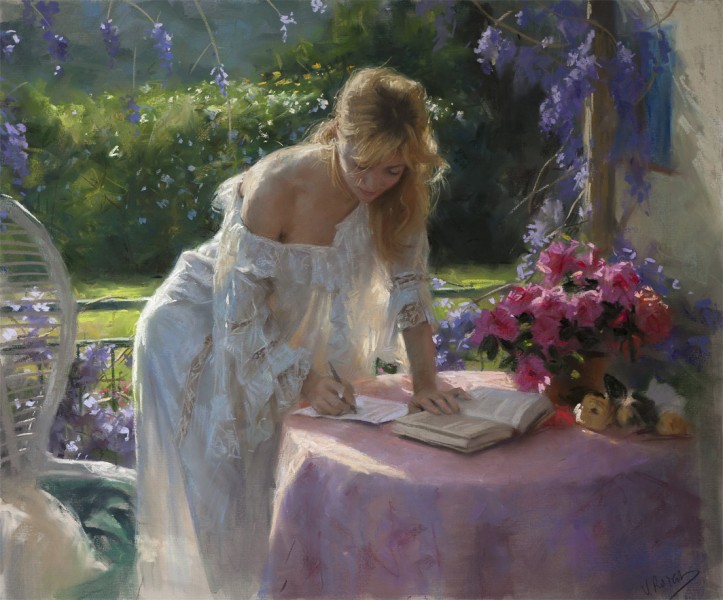 Vicente Romero Redondo婀娜多姿女性油画图片