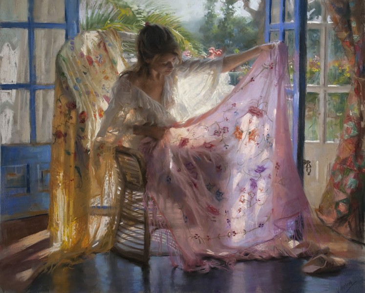 Vicente Romero Redondo婀娜多姿女性油画图片