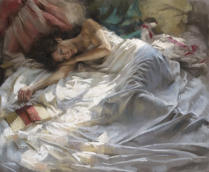 Vicente Romero Redondo婀娜多姿女性油画图片