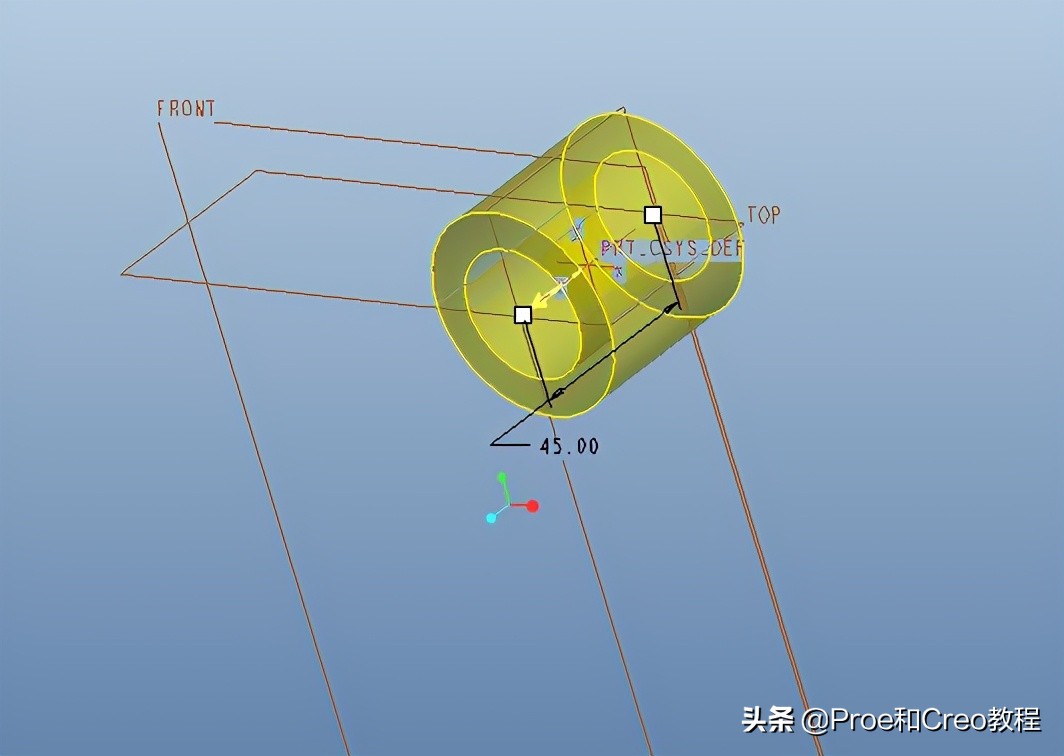 Proe/Creo摆杆的建模教程