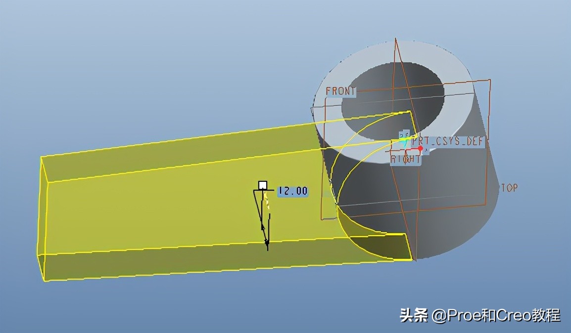 Proe/Creo摆杆的建模教程