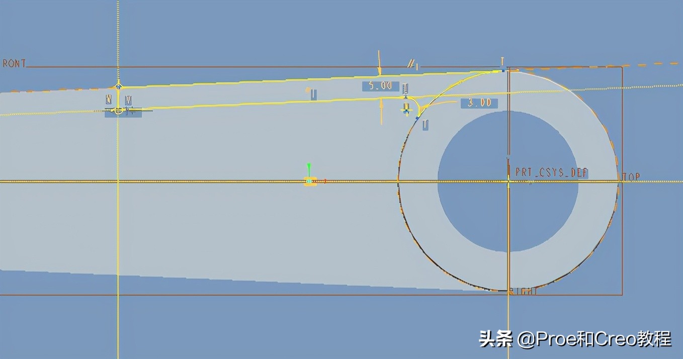 Proe/Creo摆杆的建模教程