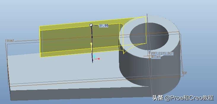 Proe/Creo摆杆的建模教程