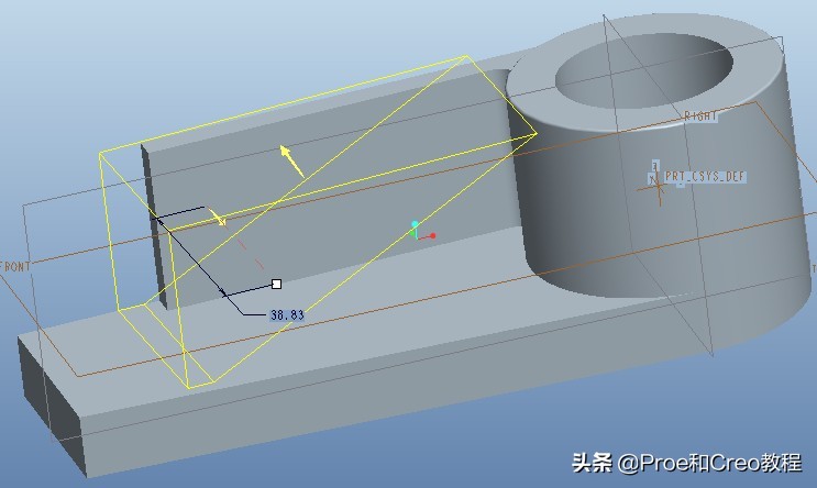 Proe/Creo摆杆的建模教程