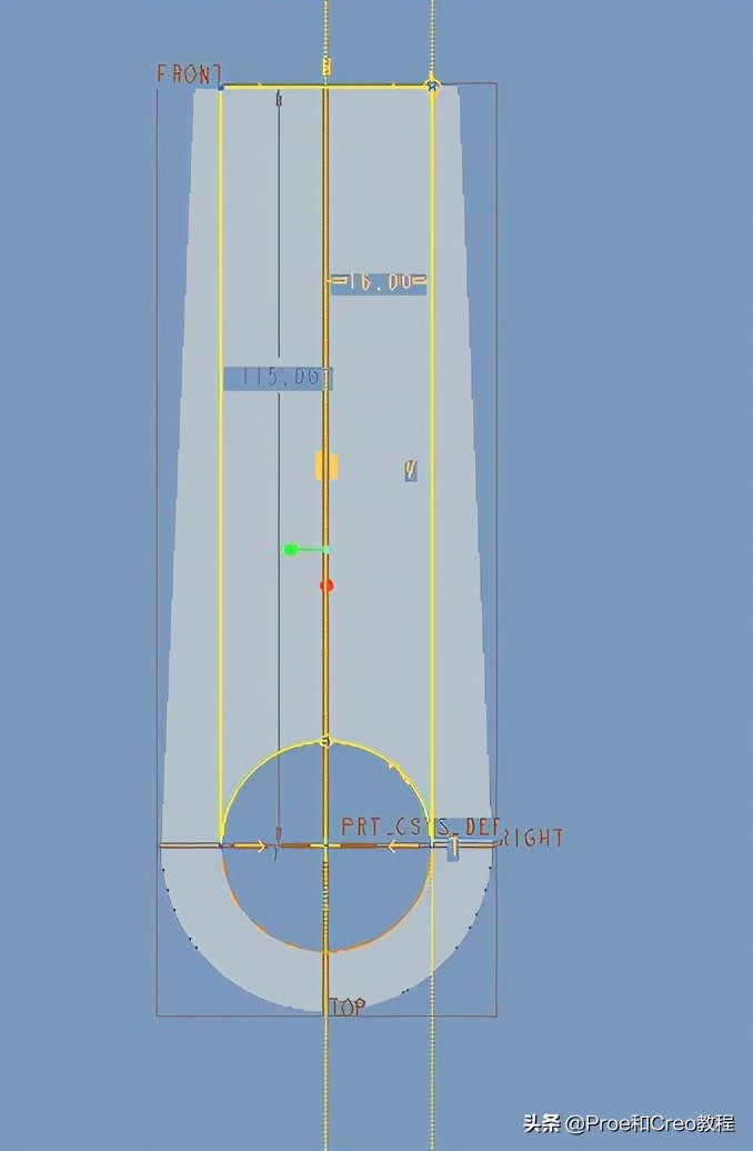 Proe/Creo摆杆的建模教程