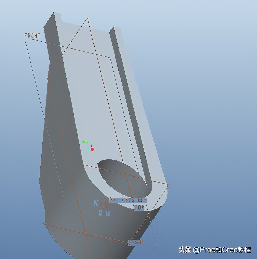 Proe/Creo摆杆的建模教程