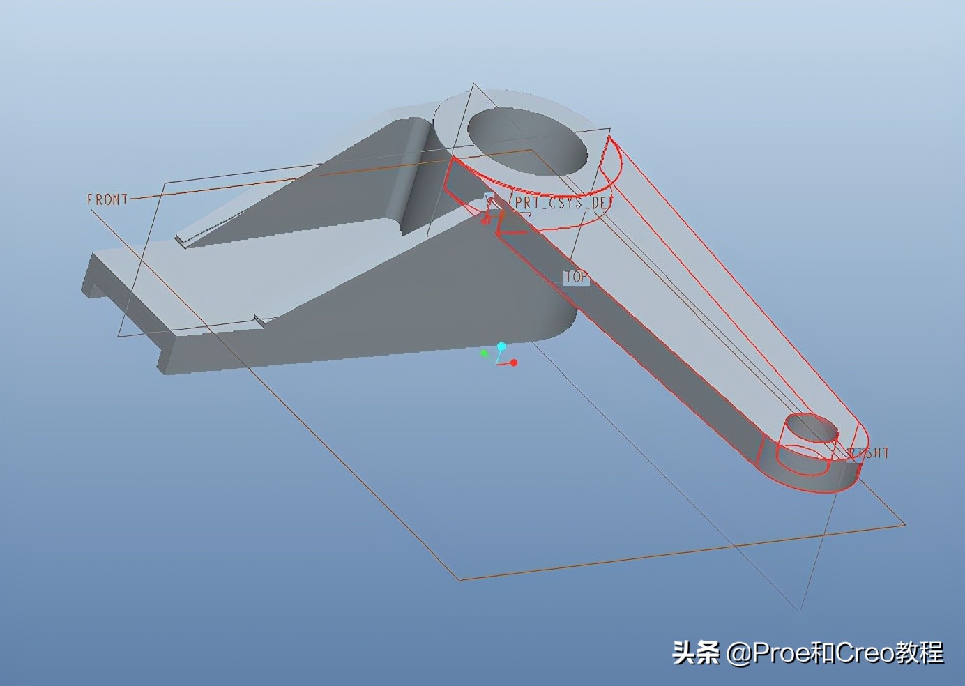 Proe/Creo摆杆的建模教程