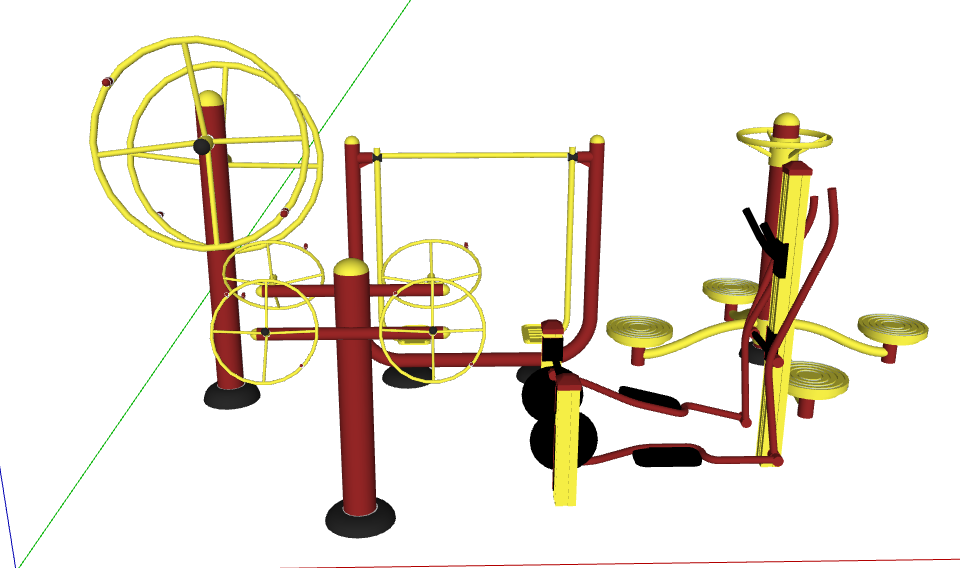 健身器材 公共健身器材 公园健身器材 健身器材大全 多套SU模型 20230512