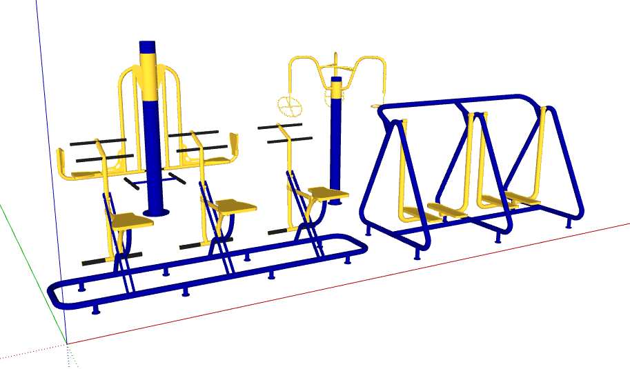 健身器材 公共健身器材 公园健身器材 健身器材大全 多套SU模型 20230512