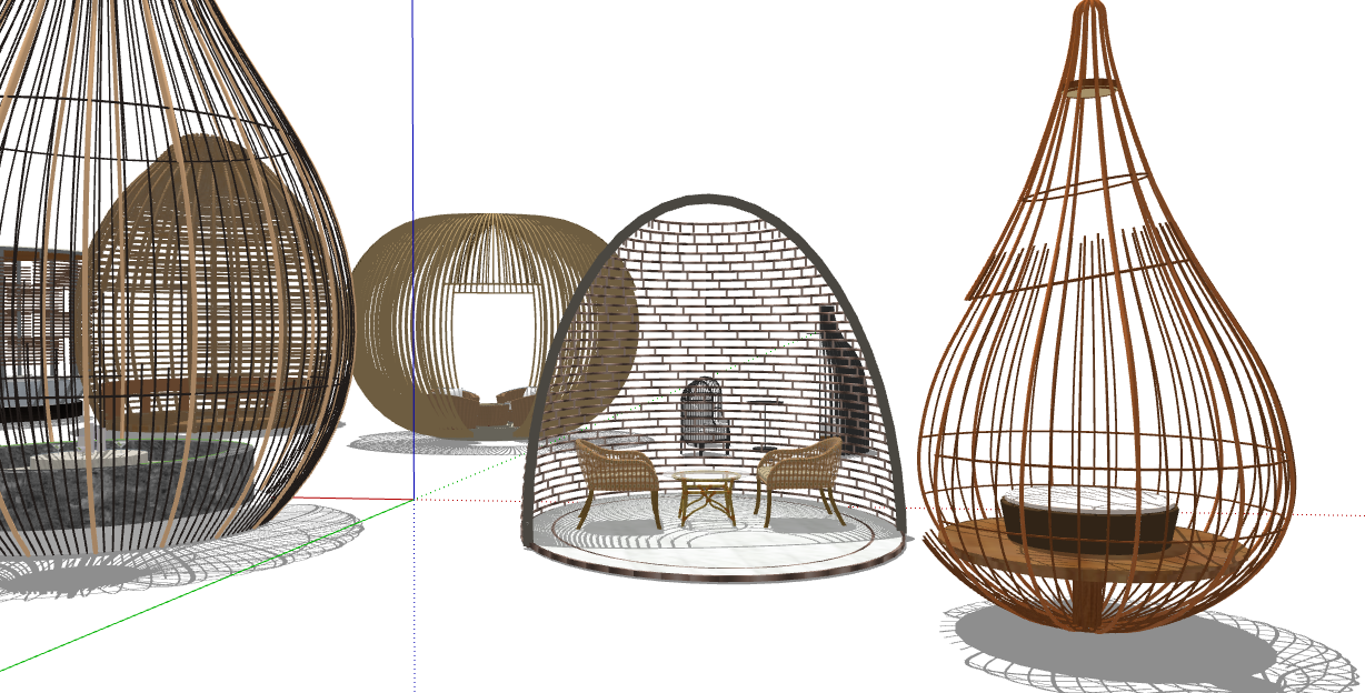 鸟笼凉亭SU模型 20230617