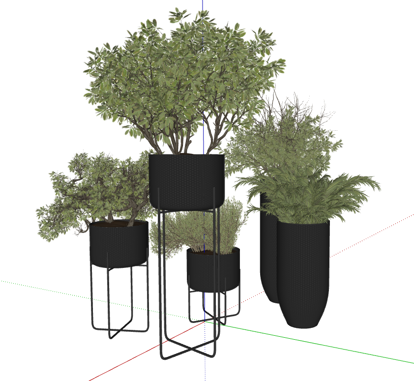 植物盆栽SU模型 20230620