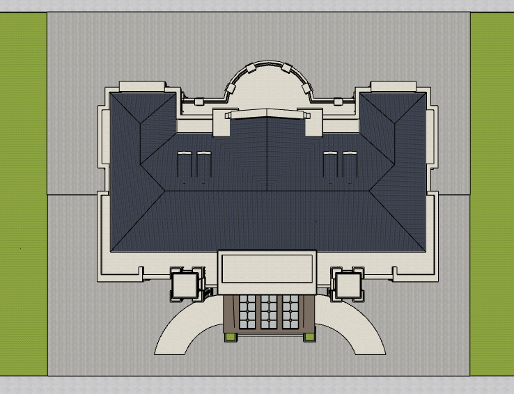 正荣商业会所建筑SU模型 20230621