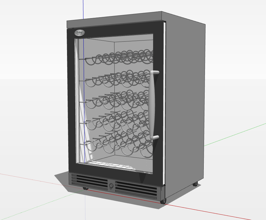 红酒储藏柜SU模型 20230703